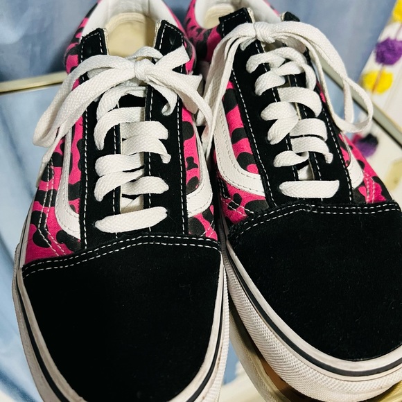 Vans Shoes - Vans S8-Lo Pink and Black Leopard